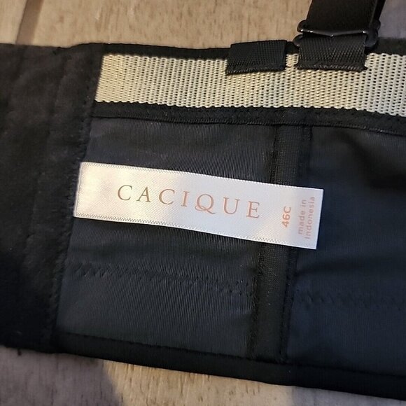 Cacique Bra  Boost Multiway Strapless 46C Black Underwire Padded NWT - Picture 4 of 6